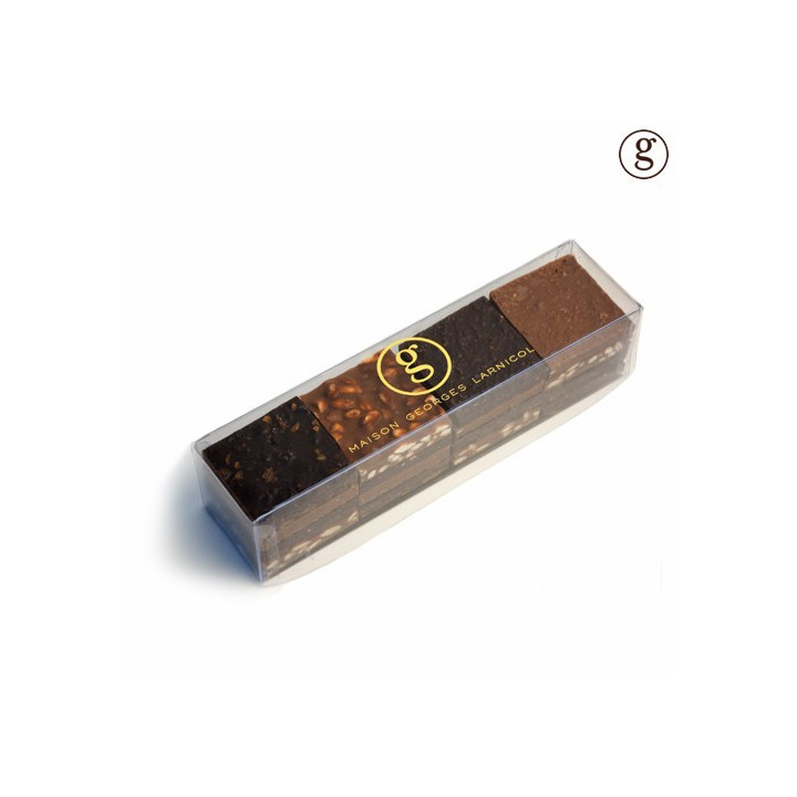 Réglette de carrés de chocolat