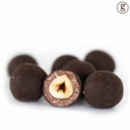 Noisettes au chocolat noir aux éclats de caramel