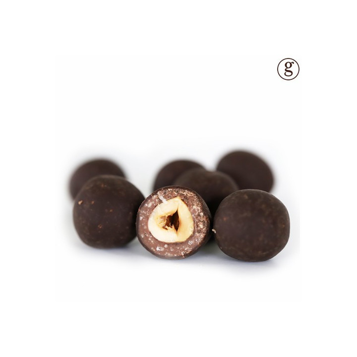 Noisettes au chocolat noir aux éclats de caramel