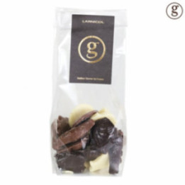 Fritures au chocolat blanc, lait et noir